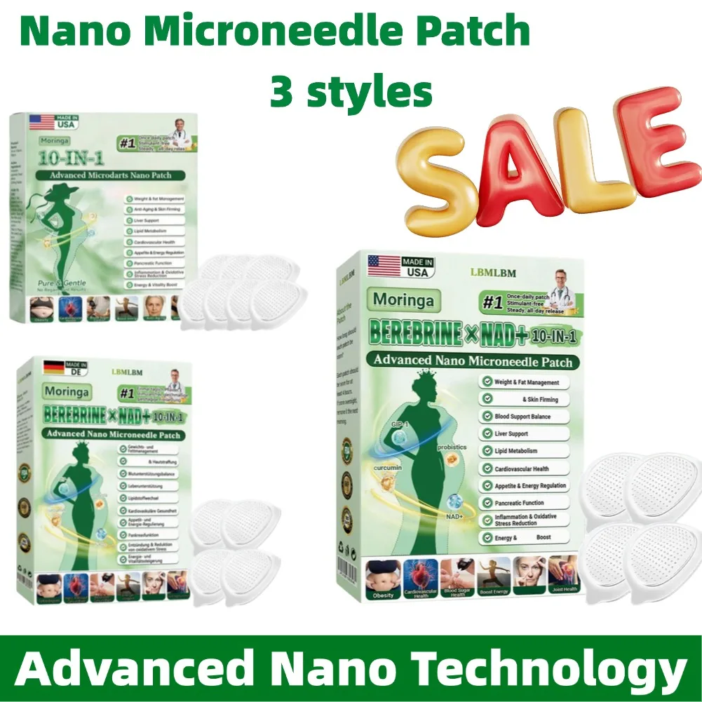 Усовершенствованные нано-микроигольчатые пластыри для коррекции фигуры с морингой, 10-в-1, с берберином и NAD+, безопасные для кожи и экологичные, для ежедневного ухода за телом и укрепления кожи.
Усовершенствованные нано-микроигольчатые пластыри для коррекции фигуры с морингой, 10-в-1, с берберином и NAD+, безопасные для кожи и экологичные, для ежедневного ухода за телом и укрепления кожи.
