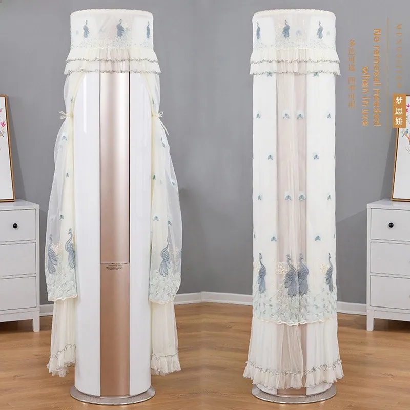 Embroidered Lace Air Conditioner Cover round Cabinet Machine Living Room Standing Style Peacock Design Home Fabric Dust Cover
Embroidered Lace Air Conditioner Cover round Cabinet Machine Living Room Standing Style Peacock Design Home Fabric Dust Cover