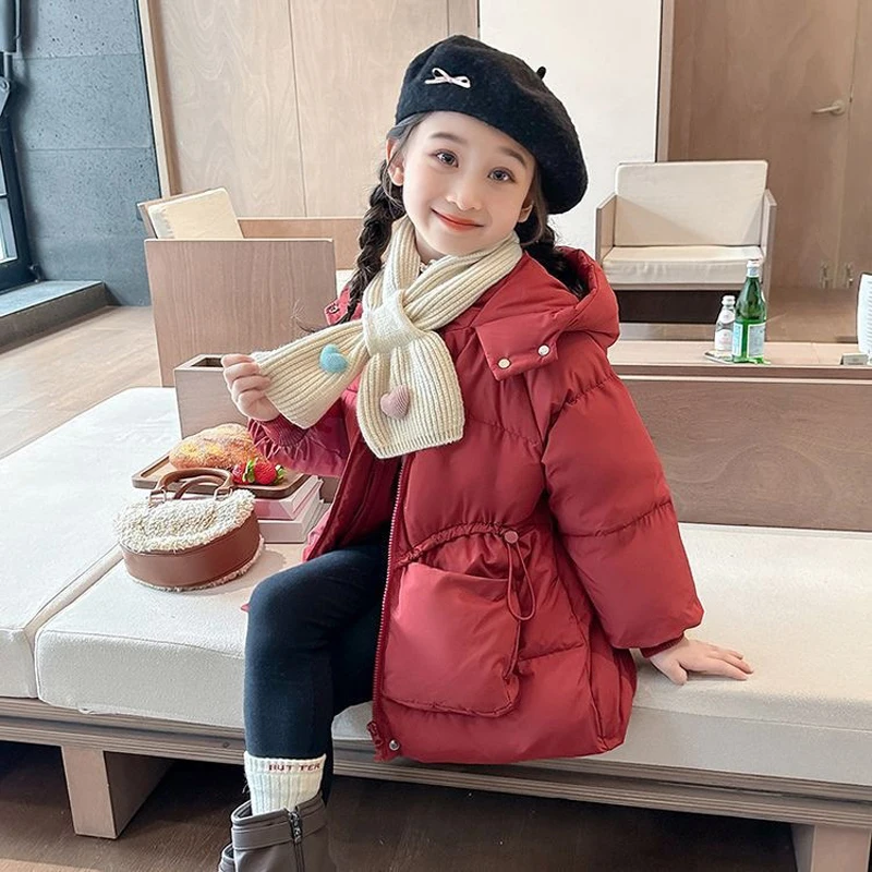 Winter New Girls Jacket Long Style Solid Color Thick Warm Hooded Zipper Parka Coat For 2-10 Years Girls Down Cotton Snowsuit
Winter New Girls Jacket Long Style Solid Color Thick Warm Hooded Zipper Parka Coat For 2-10 Years Girls Down Cotton Snowsuit