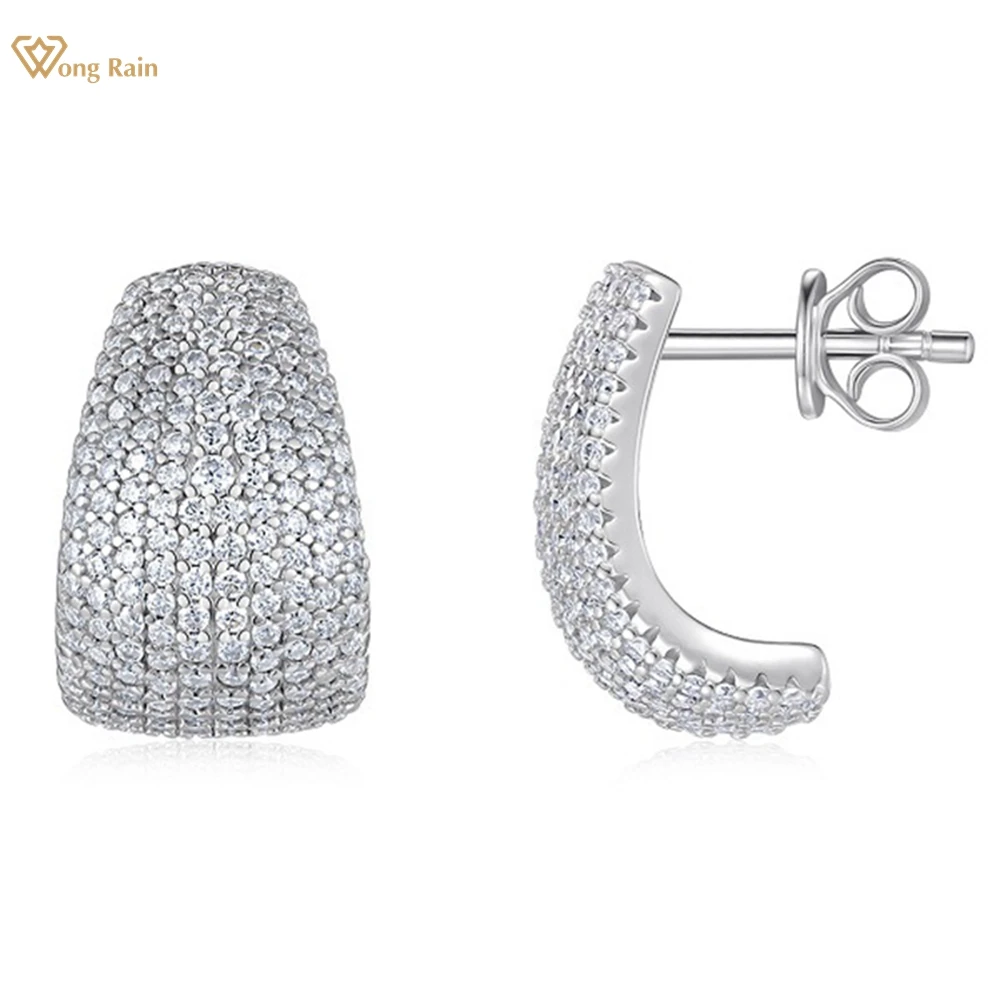 Wong Rain 925 Sterling Silver VVS1 3EX D Color Sparkling Real Moissanite Diamonds Gems Personality Earrings Studs Fine Jewelry
Wong Rain 925 Sterling Silver VVS1 3EX D Color Sparkling Real Moissanite Diamonds Gems Personality Earrings Studs Fine Jewelry