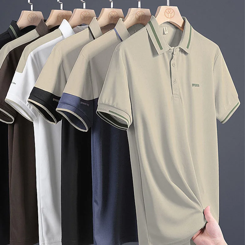 Men's Summer Long Sleeve Ice Silk Thin Loose Short Sleeve T Half Sleeve Fashionable Dad Dad's Shirt Polyester Fiber Tee
Men's Summer Long Sleeve Ice Silk Thin Loose Short Sleeve T Half Sleeve Fashionable Dad Dad's Shirt Polyester Fiber Tee