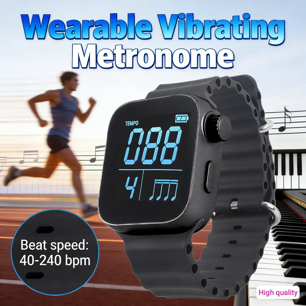 Вибрационный метроном 40-240 БПМ, носимые часы, 5 часов работы, для занятий спортом, бега, регулируемый ремешок, для гитары, пианино, ударных и всех музыкальных инструментов
Вибрационный метроном 40-240 БПМ, носимые часы, 5 часов работы, для занятий спортом, бега, регулируемый ремешок, для гитары, пианино, ударных и всех музыкальных инструментов