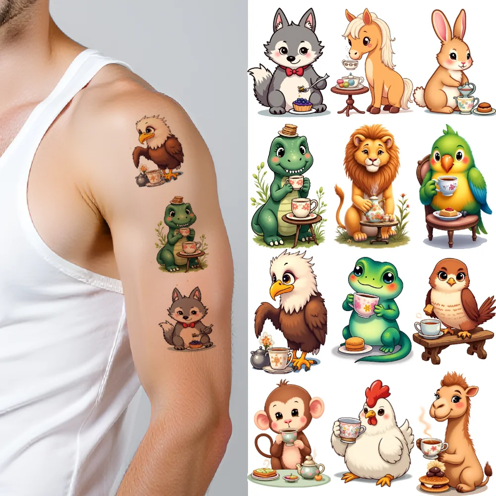 28 шт. временные татуировки персонажи мультфильмов животных водостойкие долговечные наклейки для тела животное чаепитие для
28 шт. временные татуировки персонажи мультфильмов животных водостойкие долговечные наклейки для тела животное чаепитие для
