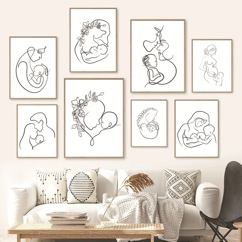 Baby Parents Love The Family Black and White Nursery Nordic Poster Wall Art Picture Children's Room Decorative Painting
Baby Parents Love The Family Black and White Nursery Nordic Poster Wall Art Picture Children's Room Decorative Painting