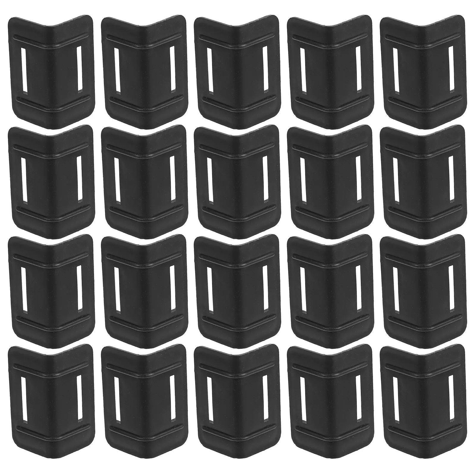 100 шт. черных L-образных защитных уголков с прорезями для защиты от истирания при переплете, многоразовые пластиковые для транспортировки
100 шт. черных L-образных защитных уголков с прорезями для защиты от истирания при переплете, многоразовые пластиковые для транспортировки