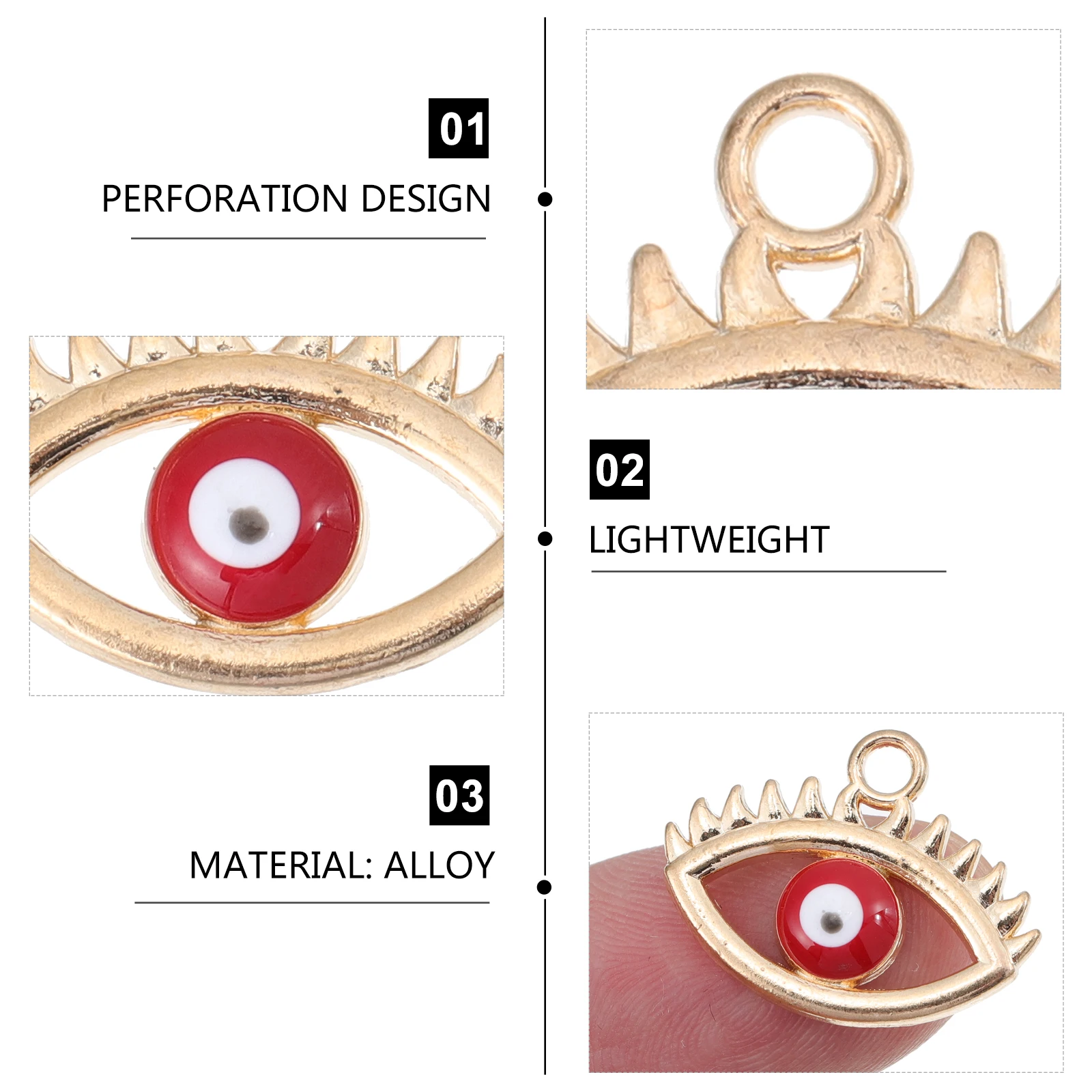 10 Pcs Alloy Pendant Diy Jewelry Bead Hanging Charms for Supplies Making Evil Eye
10 Pcs Alloy Pendant Diy Jewelry Bead Hanging Charms for Supplies Making Evil Eye