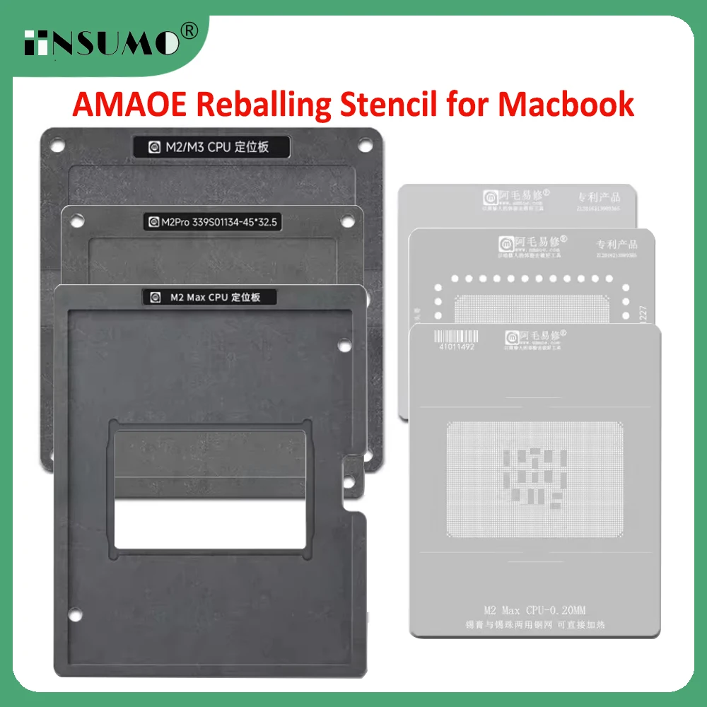 AMAOE CPU Reballing Stencil Template Station for iPad Macbook 339S01450 Positioning Plate Tin Plant Net Motherboard Repair
AMAOE CPU Reballing Stencil Template Station for iPad Macbook 339S01450 Positioning Plate Tin Plant Net Motherboard Repair
