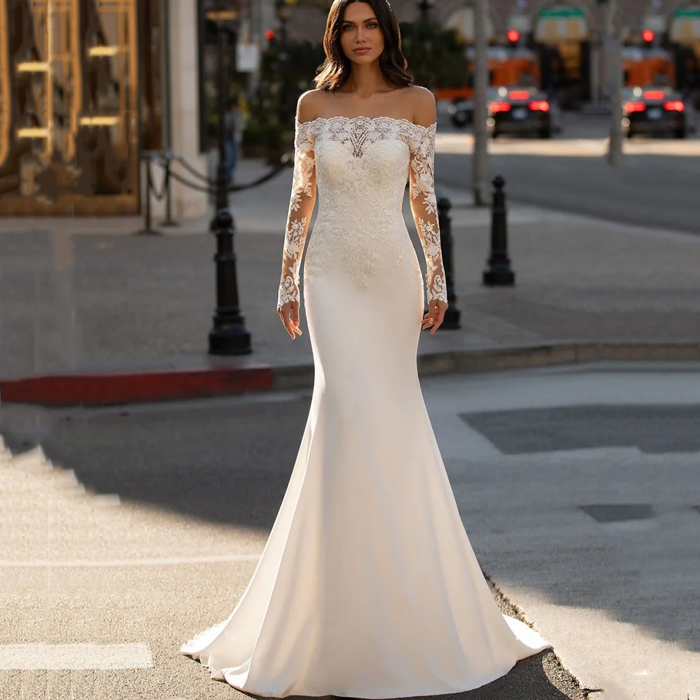 Customized Elegant Mermaid Wedding Dresses Off Shoulder Luxury Bridal Dress Applique Strapless Gowns Vestido De Novia
Customized Elegant Mermaid Wedding Dresses Off Shoulder Luxury Bridal Dress Applique Strapless Gowns Vestido De Novia
