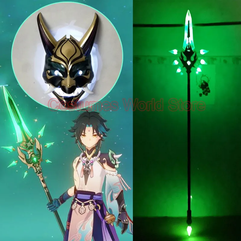 Game Genshin Impact Xiao копье, оружие Game Genshin Impact Xiao Helmet, маска для косплея со светодиодной фотографией, реквизит для Хэллоуина
Game Genshin Impact Xiao копье, оружие Game Genshin Impact Xiao Helmet, маска для косплея со светодиодной фотографией, реквизит для Хэллоуина