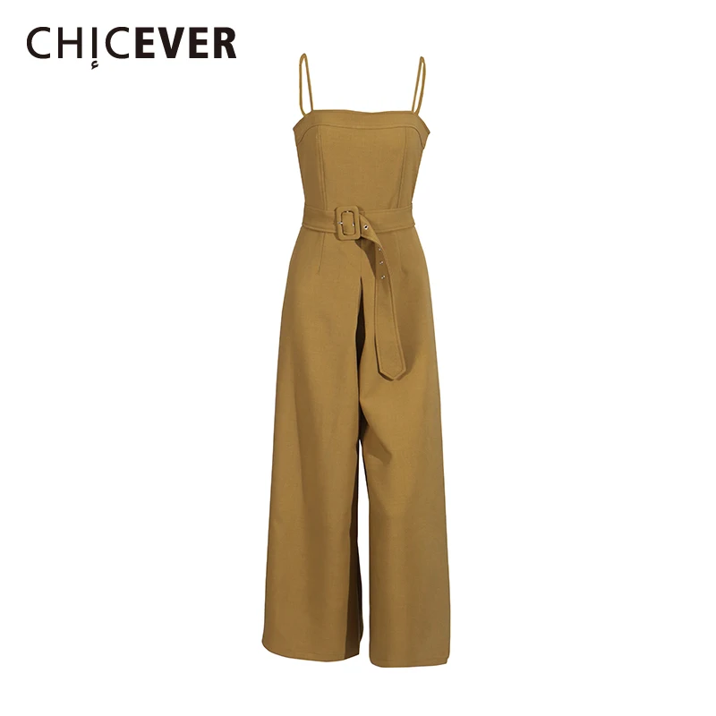 CHICEVER Hot Girl Spliced Belt Slim Jumpsuits for Women Square Collar Sleeveless High Waist Temperament Jumpsuit Female Summer
CHICEVER Hot Girl Spliced Belt Slim Jumpsuits for Women Square Collar Sleeveless High Waist Temperament Jumpsuit Female Summer