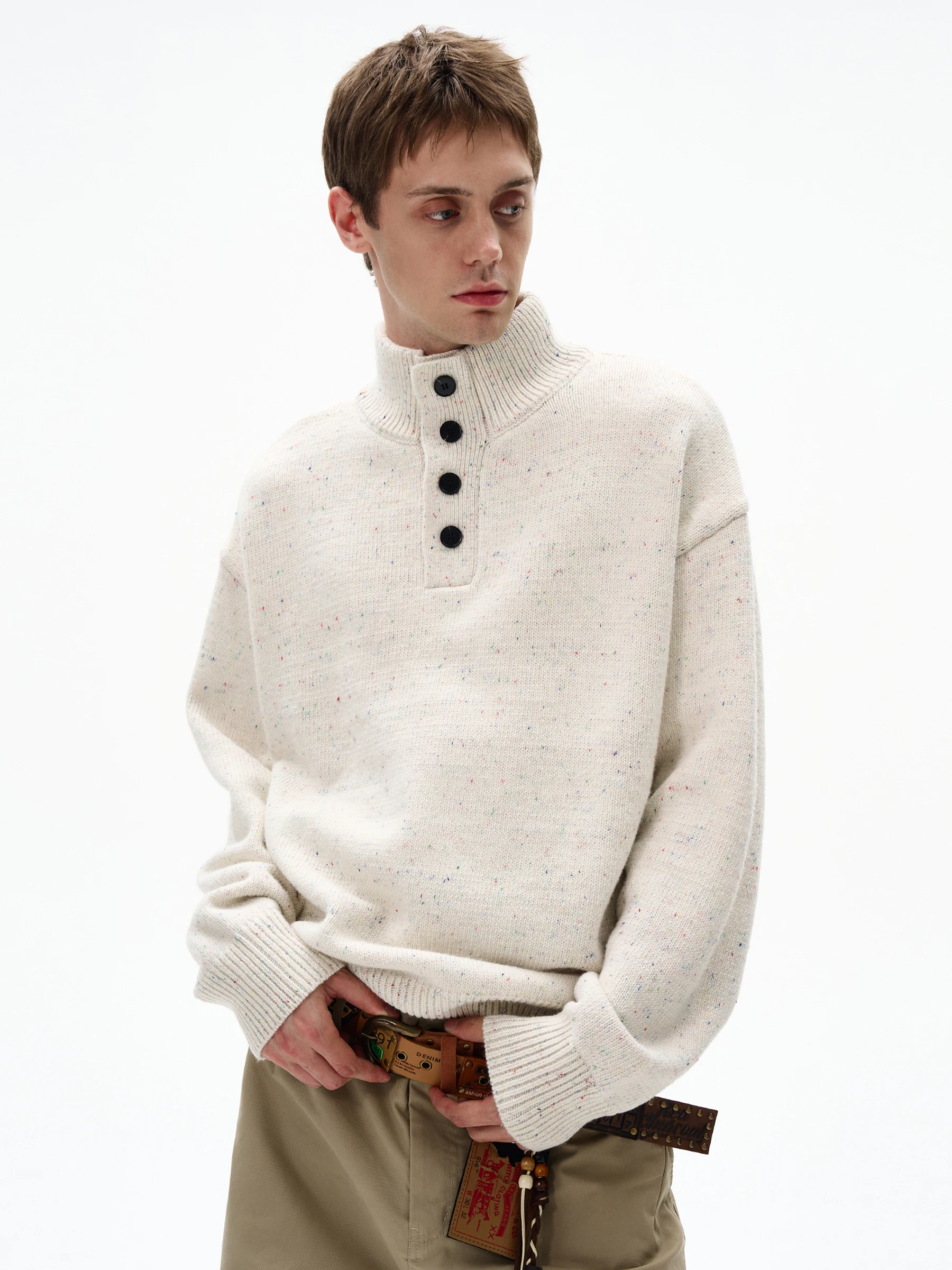 Американский ретро-свитер с воротником, свободный крой, вязаный, для пар, в стиле lazy, осенний, модный, теплый, цветной
Американский ретро-свитер с воротником, свободный крой, вязаный, для пар, в стиле lazy, осенний, модный, теплый, цветной