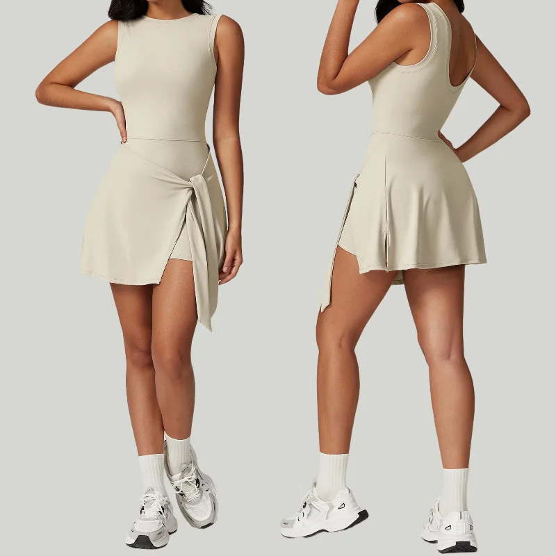 Golf-inspired Dress for Women, Anti-exposure Tennis Skirt, One-piece Yoga Outfit, Sports Tank Top.
Golf-inspired Dress for Women, Anti-exposure Tennis Skirt, One-piece Yoga Outfit, Sports Tank Top.