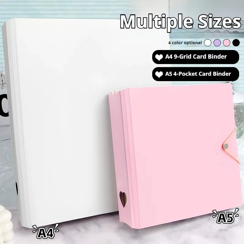 A4 Large Capacity Nine-Grid Photo Album With Straps 3-Inch Photo Collecting Binder Storage For Small Cards Photocard Holder
A4 Large Capacity Nine-Grid Photo Album With Straps 3-Inch Photo Collecting Binder Storage For Small Cards Photocard Holder
