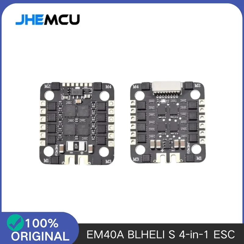 JHEMCU EM40A 4-in-1 ESC BLHeli_S DShot600, Supports 2-6S for FPV Racing Drone Micro Freestyle (2025 New Version)
JHEMCU EM40A 4-in-1 ESC BLHeli_S DShot600, Supports 2-6S for FPV Racing Drone Micro Freestyle (2025 New Version)