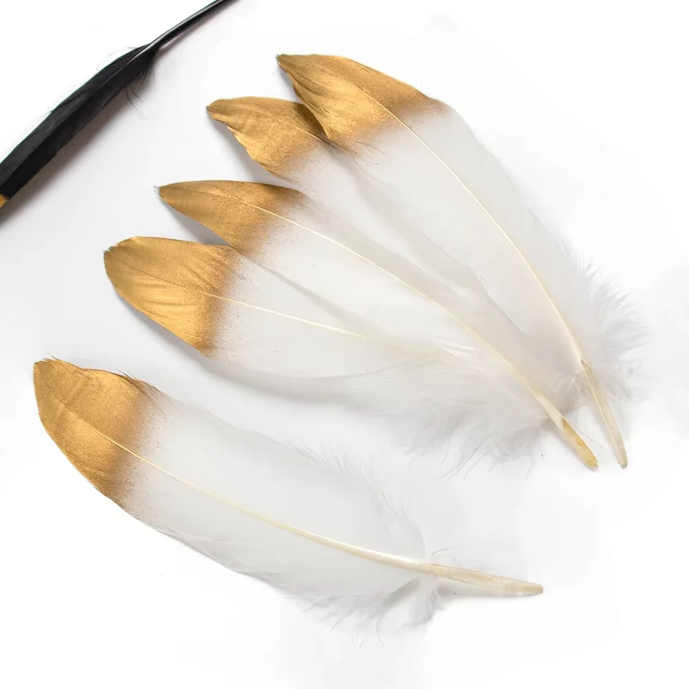 10pcs/bag Gold Dipped Feathers for DIY Crafts Wedding Party Gift Box Cake Decoration Balloon Filler Black White Goose Plumes
10pcs/bag Gold Dipped Feathers for DIY Crafts Wedding Party Gift Box Cake Decoration Balloon Filler Black White Goose Plumes