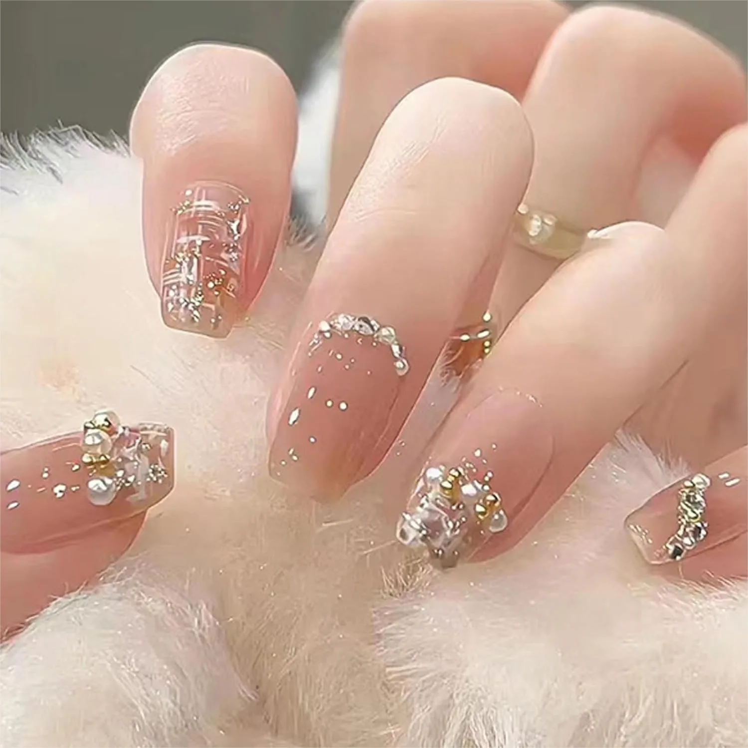 Press on Nails for Women Medium Cute False Nails for Wedding Party Prom
Press on Nails for Women Medium Cute False Nails for Wedding Party Prom