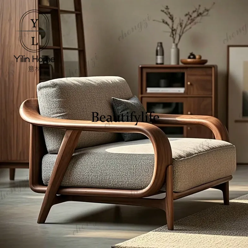 New Chinese-style North American black walnut single sofa chair Modern simple villa Living room Tea room Home leisure chair
New Chinese-style North American black walnut single sofa chair Modern simple villa Living room Tea room Home leisure chair