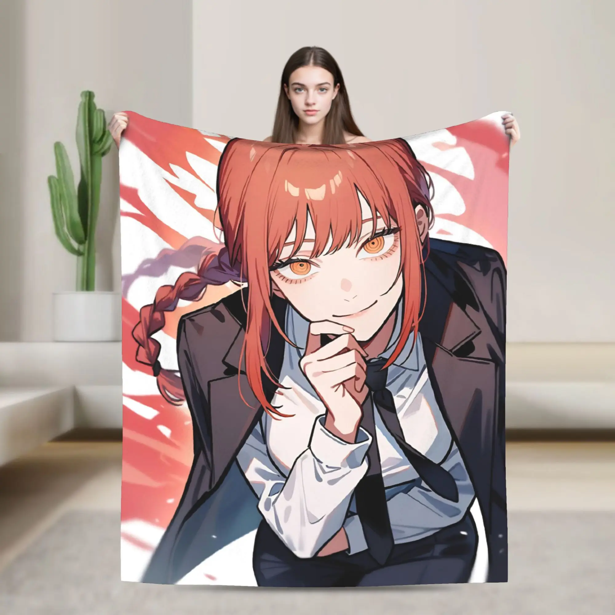 Makima Anime Girl Blanket C-Chainsaws Flannel Throw Blanket Home Couch Personalised Soft Warm Bedspreads
Makima Anime Girl Blanket C-Chainsaws Flannel Throw Blanket Home Couch Personalised Soft Warm Bedspreads