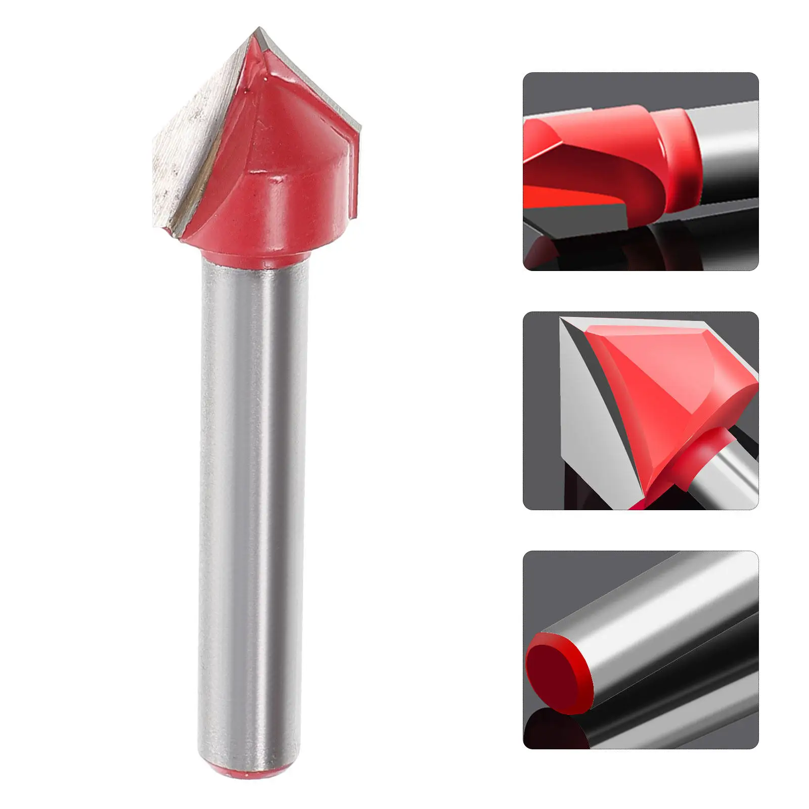 V Groove 90 Degree Router Bit Carbon Steel Woodworking Milling Cutter Trimming Cutter for Wood Mdf and Acrylic
V Groove 90 Degree Router Bit Carbon Steel Woodworking Milling Cutter Trimming Cutter for Wood Mdf and Acrylic