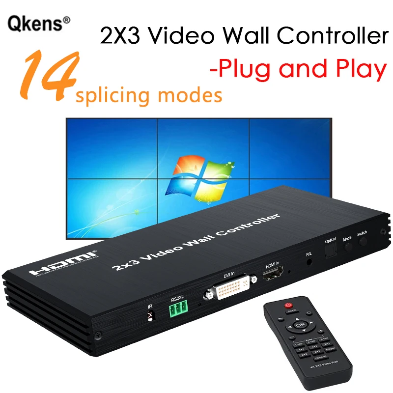 1080p 2x3 HDMI Video Wall Controller 1x2 1x3 1x4 1x5 1x6 2x2 3 4 6 TV Wall Video Splicing Processor Multi Screen TV Splicer Box
1080p 2x3 HDMI Video Wall Controller 1x2 1x3 1x4 1x5 1x6 2x2 3 4 6 TV Wall Video Splicing Processor Multi Screen TV Splicer Box