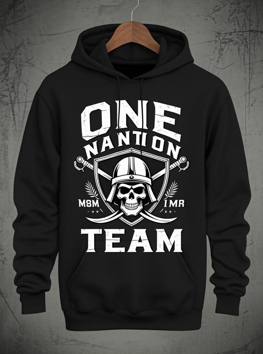 Мужская толстовка One Nation One Team, 430 г/м2, оверсайз, можно стирать в машине
Мужская толстовка One Nation One Team, 430 г/м2, оверсайз, можно стирать в машине