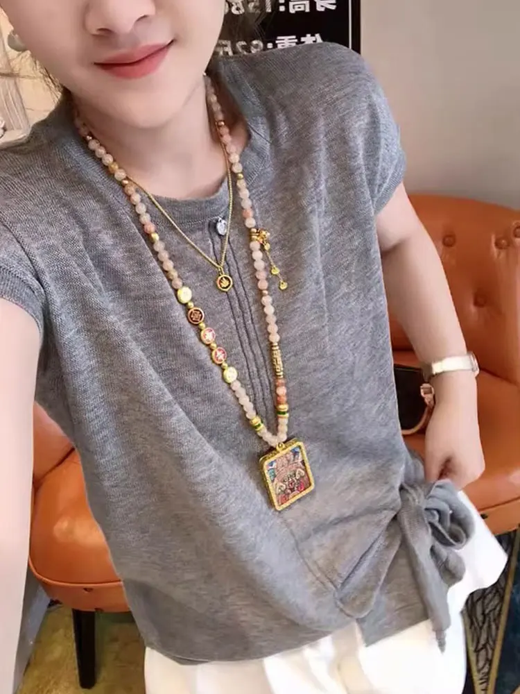 Удобная, дышащая, приятная для кожи футболка из чистого хлопка, простая, универсальная, женская, модная, летняя, 2025, в корейском стиле
Удобная, дышащая, приятная для кожи футболка из чистого хлопка, простая, универсальная, женская, модная, летняя, 2025, в корейском стиле