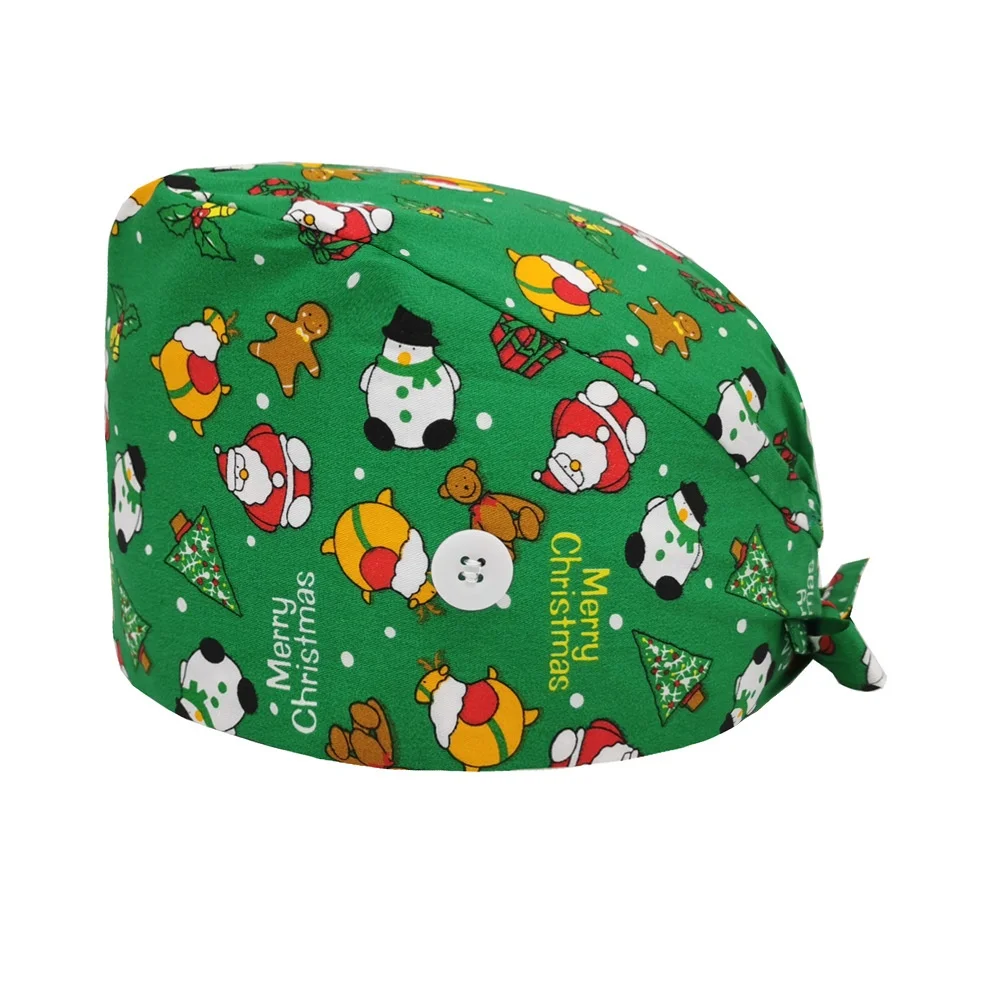 Xmas Snowmen Santa Working Adjustable Tie Sweatband Cotton Nurse Caps Unisex Cleaning Hats
Xmas Snowmen Santa Working Adjustable Tie Sweatband Cotton Nurse Caps Unisex Cleaning Hats