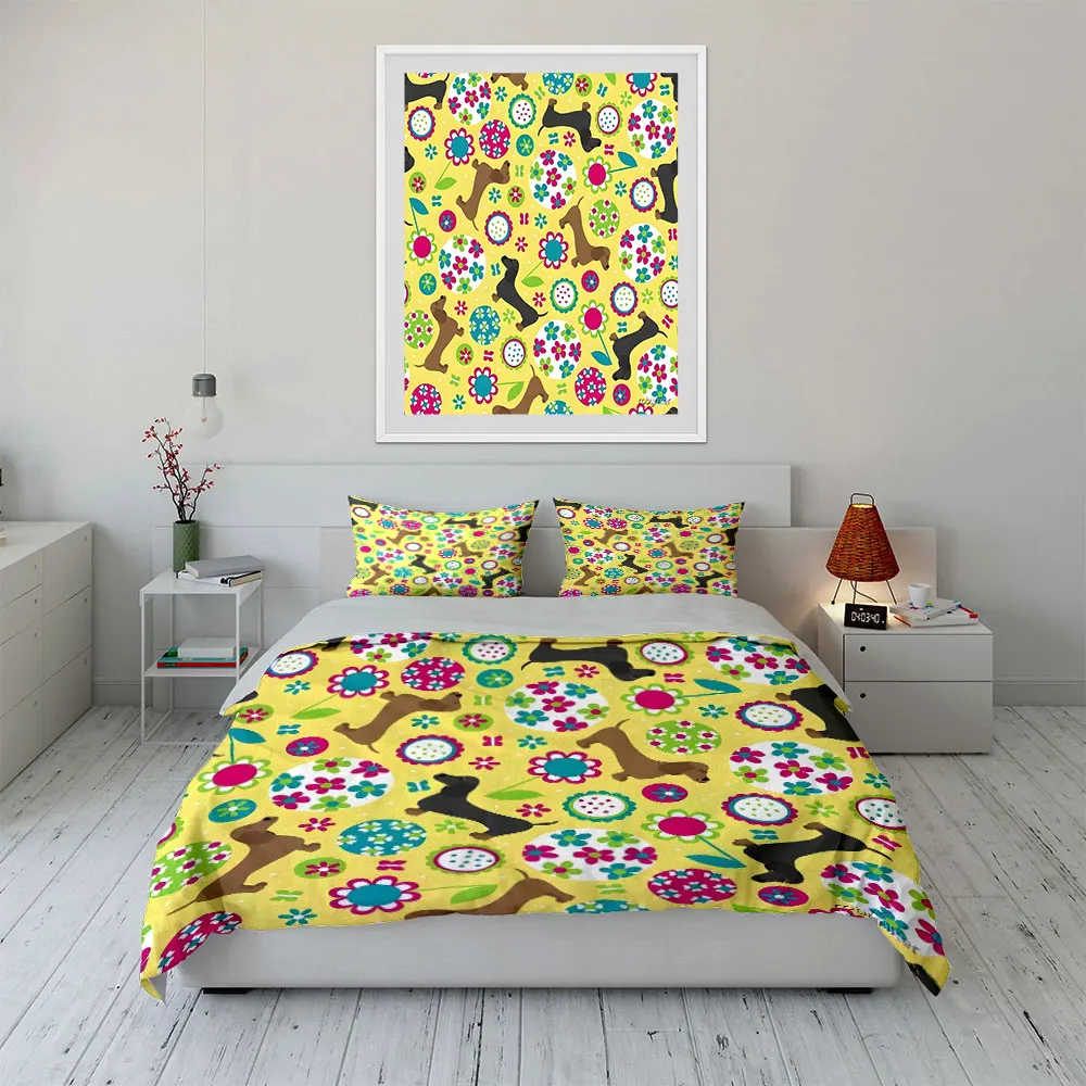 "Dachshund Pattern Home Decor Set" Multiple sizes kid's and adults' bedroom Exquisite 3PC bedding set, gift
"Dachshund Pattern Home Decor Set" Multiple sizes kid's and adults' bedroom Exquisite 3PC bedding set, gift