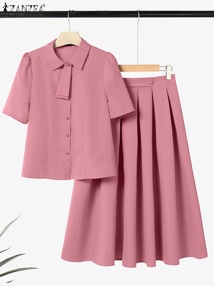 ZANZEA Women Summer Elegant OL Dress Sets Two-piece Outfits 2025 Short Sleeve Shirts Pleated A-line Long Skirt Casual Solid 2pcs
ZANZEA Women Summer Elegant OL Dress Sets Two-piece Outfits 2025 Short Sleeve Shirts Pleated A-line Long Skirt Casual Solid 2pcs