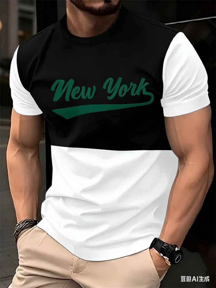 Fashion 3D New York Letter Printed Men's T-shirt Leisure Loose Crew Neck Pullover Tees Street Daily Breathable Short Sleeve Tops
Fashion 3D New York Letter Printed Men's T-shirt Leisure Loose Crew Neck Pullover Tees Street Daily Breathable Short Sleeve Tops