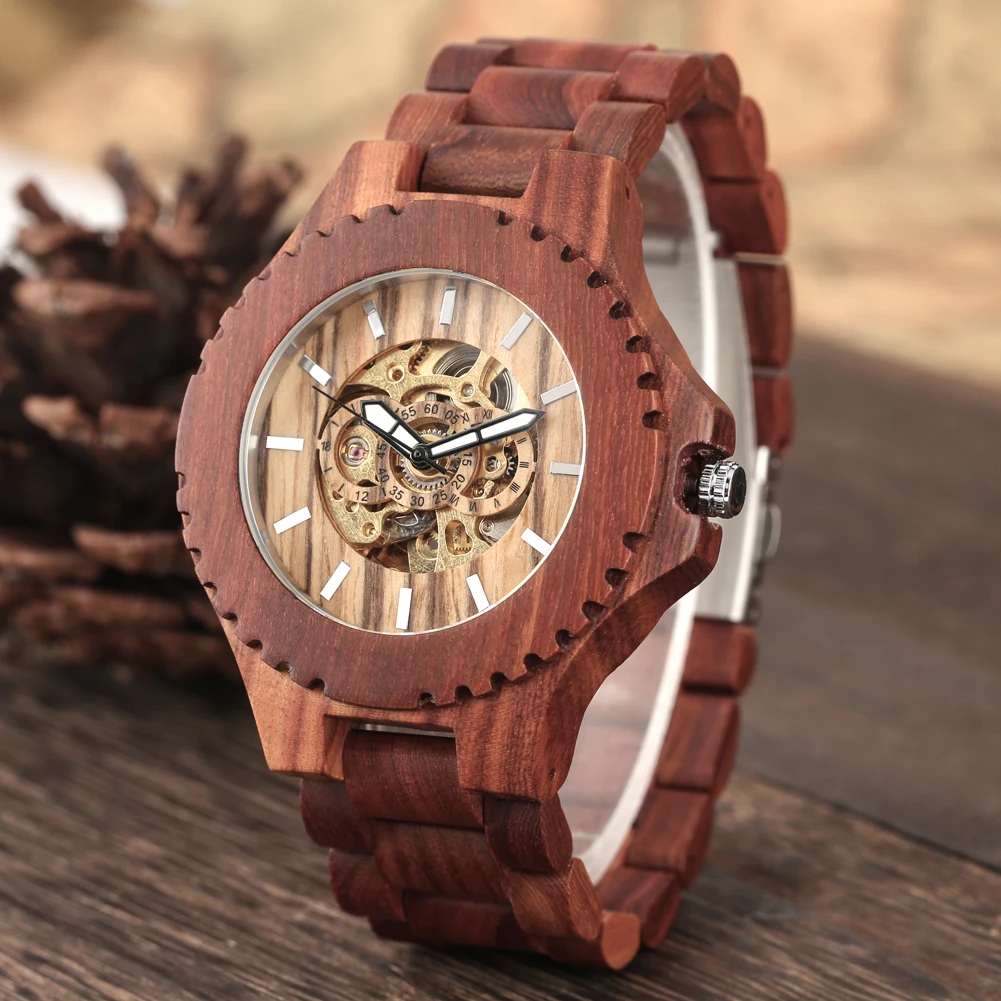 Red Wood Automatic Mechanical Watch for Men Bracelet Full Wooden Watchband Men's Wristwatch Vintage Timepiece Gift
Red Wood Automatic Mechanical Watch for Men Bracelet Full Wooden Watchband Men's Wristwatch Vintage Timepiece Gift