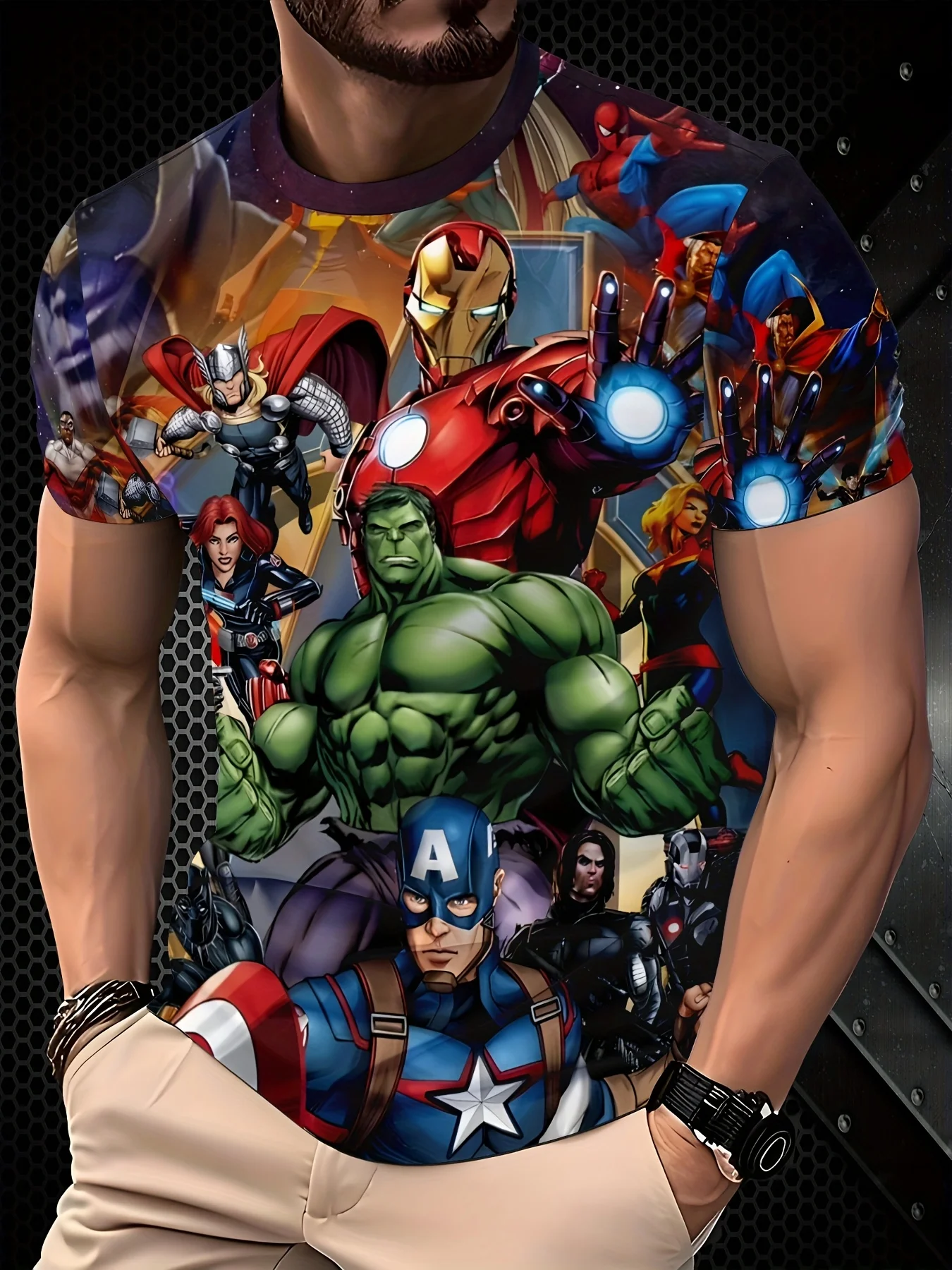 Футболка Marvel Iron for Man с 3D принтом Халка, футболка с короткими рукавами Marvel, модная одежда с героями мультфильмов 
Футболка Marvel Iron for Man с 3D принтом Халка, футболка с короткими рукавами Marvel, модная одежда с героями мультфильмов