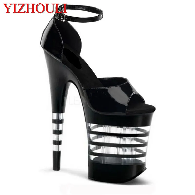 20cm sexy shoes stripe heels transparent crystal shoes sandals performance shoes 8 inch High-heeled dance shoes
20cm sexy shoes stripe heels transparent crystal shoes sandals performance shoes 8 inch High-heeled dance shoes