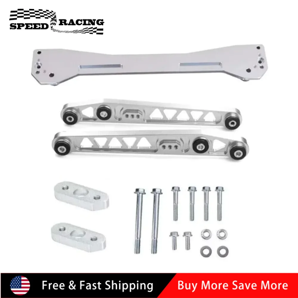 High Quality Billet Rear Lower Control Arm + Subframe Brace Tie Bar For 1996-2000 Honda Civic EK LCA Series Sliver
High Quality Billet Rear Lower Control Arm + Subframe Brace Tie Bar For 1996-2000 Honda Civic EK LCA Series Sliver