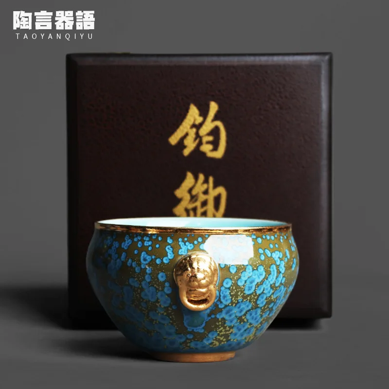 24K gold hand-painted large drinking tea, single original mineral oil drop relief, divine beast head, tianmu coffee, single cup
24K gold hand-painted large drinking tea, single original mineral oil drop relief, divine beast head, tianmu coffee, single cup