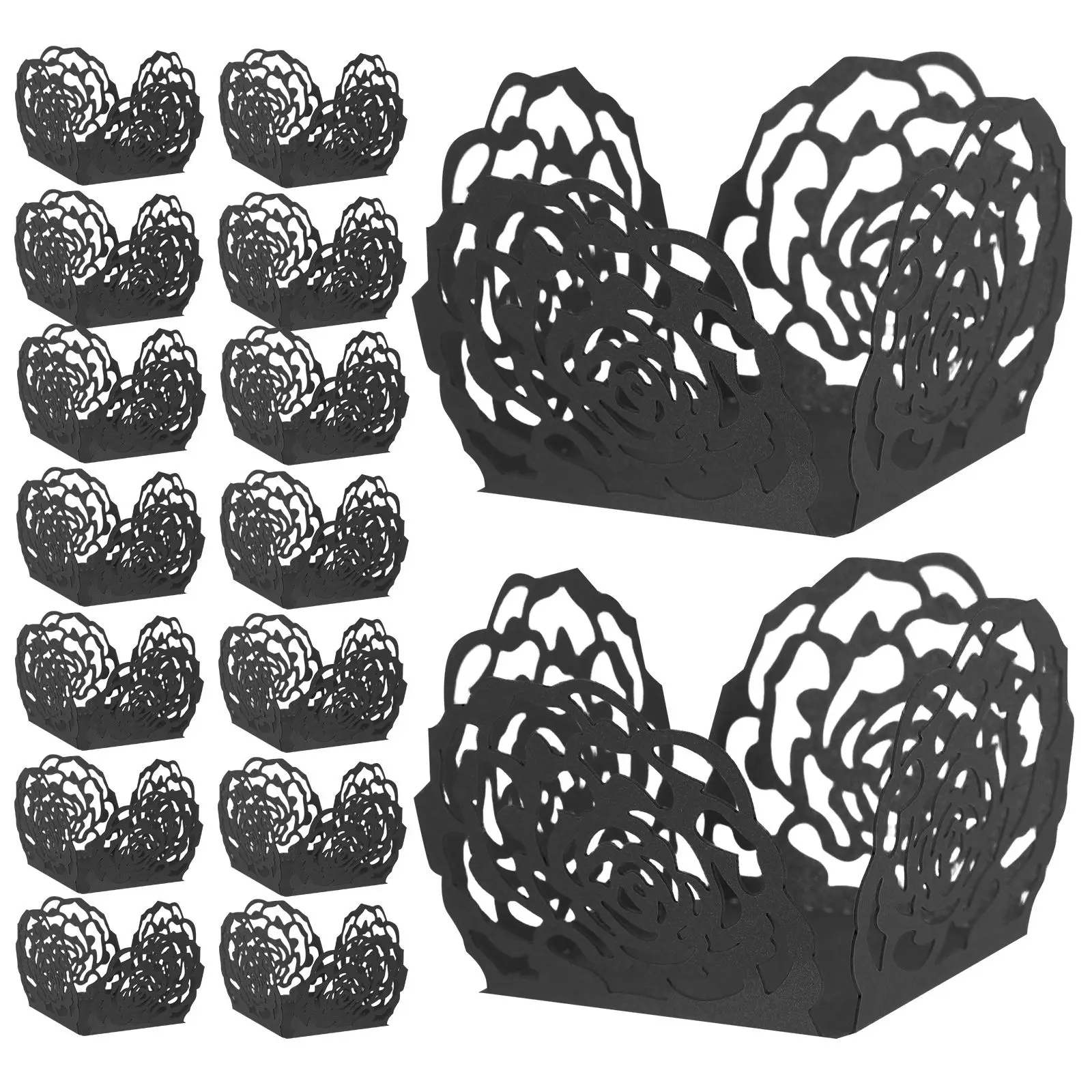 50pcs Chocolate Paper Cups Mini Cupcake Liners Truffle Wrappers Hollow Rose Lace Design Wedding Party Dessert Table Muffins
50pcs Chocolate Paper Cups Mini Cupcake Liners Truffle Wrappers Hollow Rose Lace Design Wedding Party Dessert Table Muffins