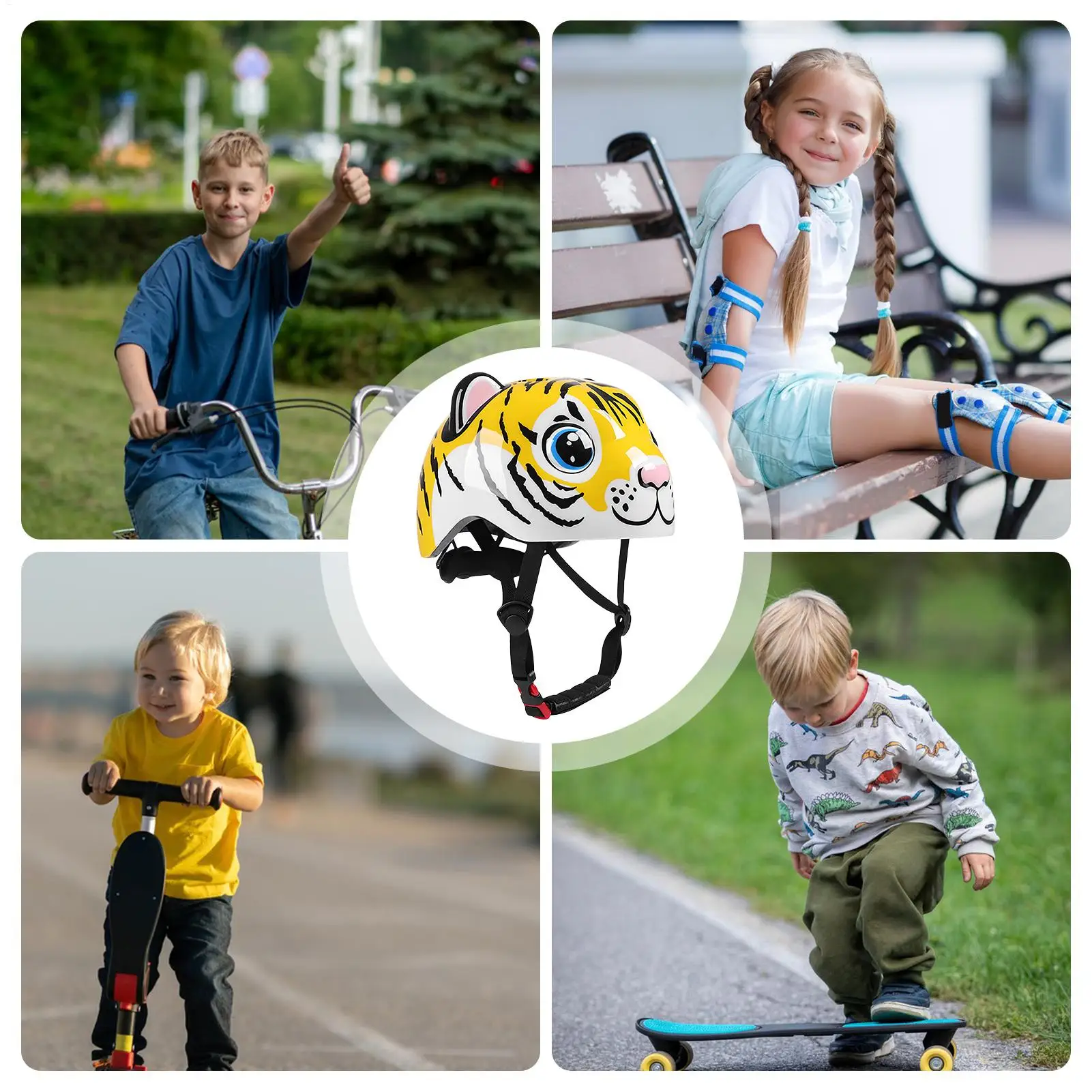 Bike Helmet For Kids Tiger Pattern Adjustable Safety Gear Boy Helmet For Kids Ages 2-6 Daily School Outdoor Cycling Commute
Bike Helmet For Kids Tiger Pattern Adjustable Safety Gear Boy Helmet For Kids Ages 2-6 Daily School Outdoor Cycling Commute