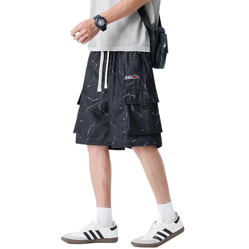 Men's Cargo Shorts New Summer Fashion Lightning Pattern Sports Casual 5-Point Pants Versatile Daily Outing Comfortable Trousers
Men's Cargo Shorts New Summer Fashion Lightning Pattern Sports Casual 5-Point Pants Versatile Daily Outing Comfortable Trousers