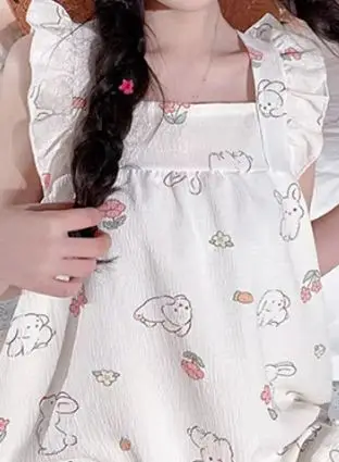 Summer Ladies Camisole Pajamas Small Flying Sleeves Princess Style 2025 New Two-piece Home Clothes
Summer Ladies Camisole Pajamas Small Flying Sleeves Princess Style 2025 New Two-piece Home Clothes