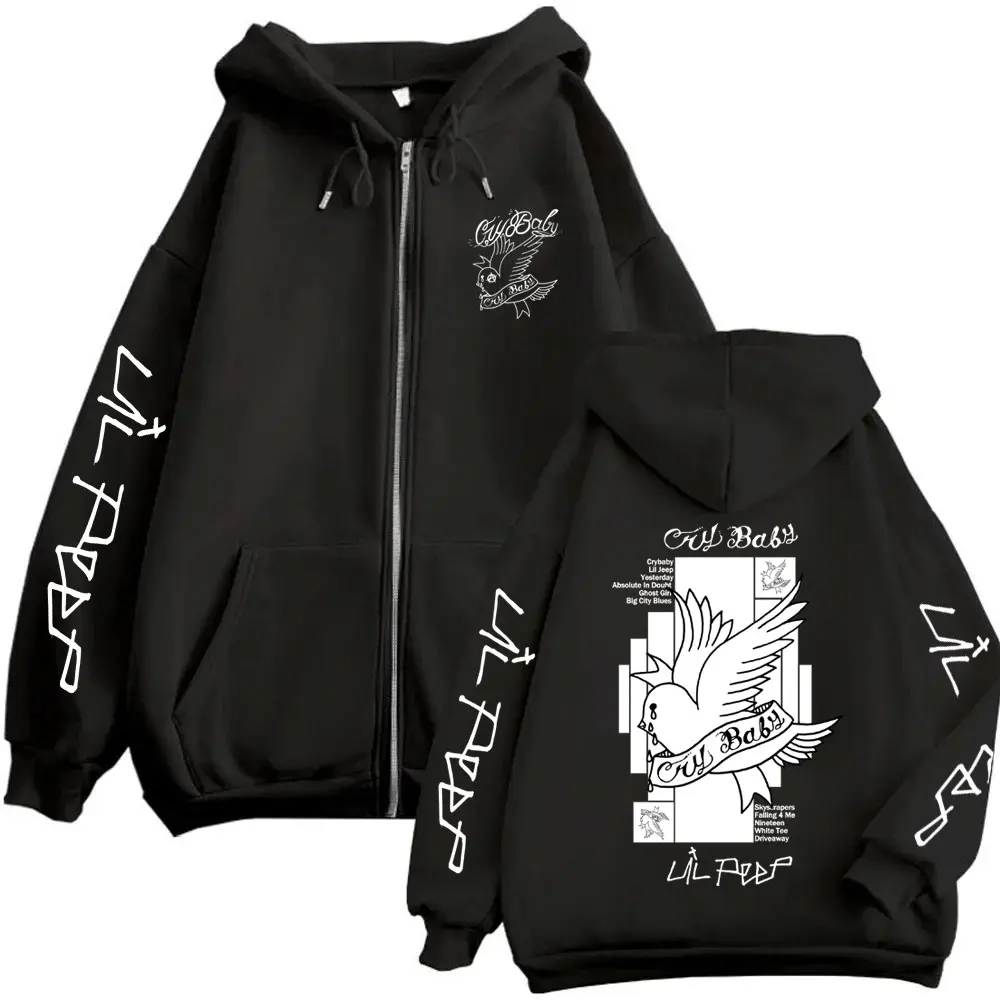 Rapper Lil Peep Crybaby Album Graphic Zipper Hoodie Men Women Hip Hop Fashion Zip Up Jacket Male Oversized Zip Up Sweatshirts
Rapper Lil Peep Crybaby Album Graphic Zipper Hoodie Men Women Hip Hop Fashion Zip Up Jacket Male Oversized Zip Up Sweatshirts