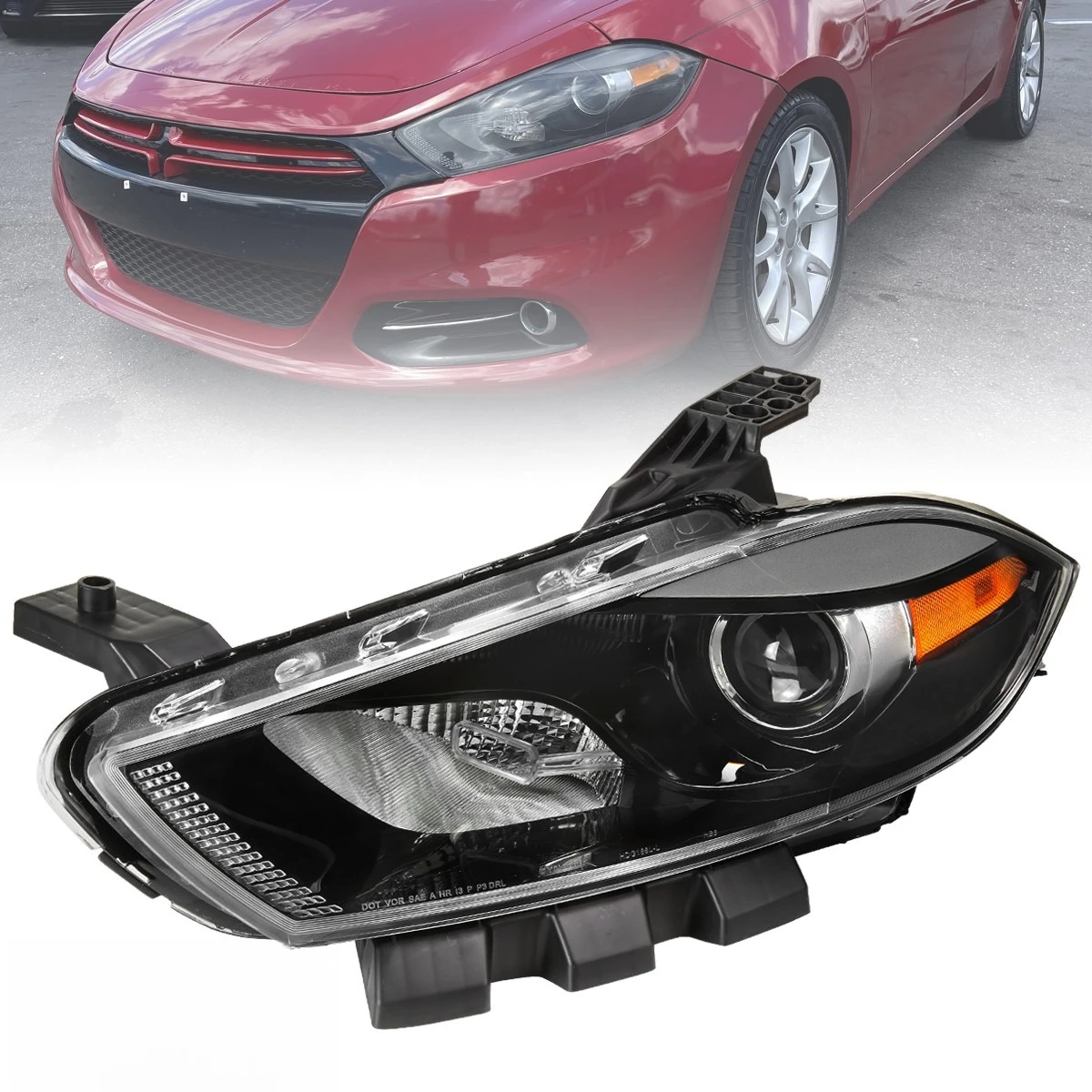 Left/Driver Side Black Projector Headlight Fits 2013-2016 Dodge Dart Halogen
Left/Driver Side Black Projector Headlight Fits 2013-2016 Dodge Dart Halogen