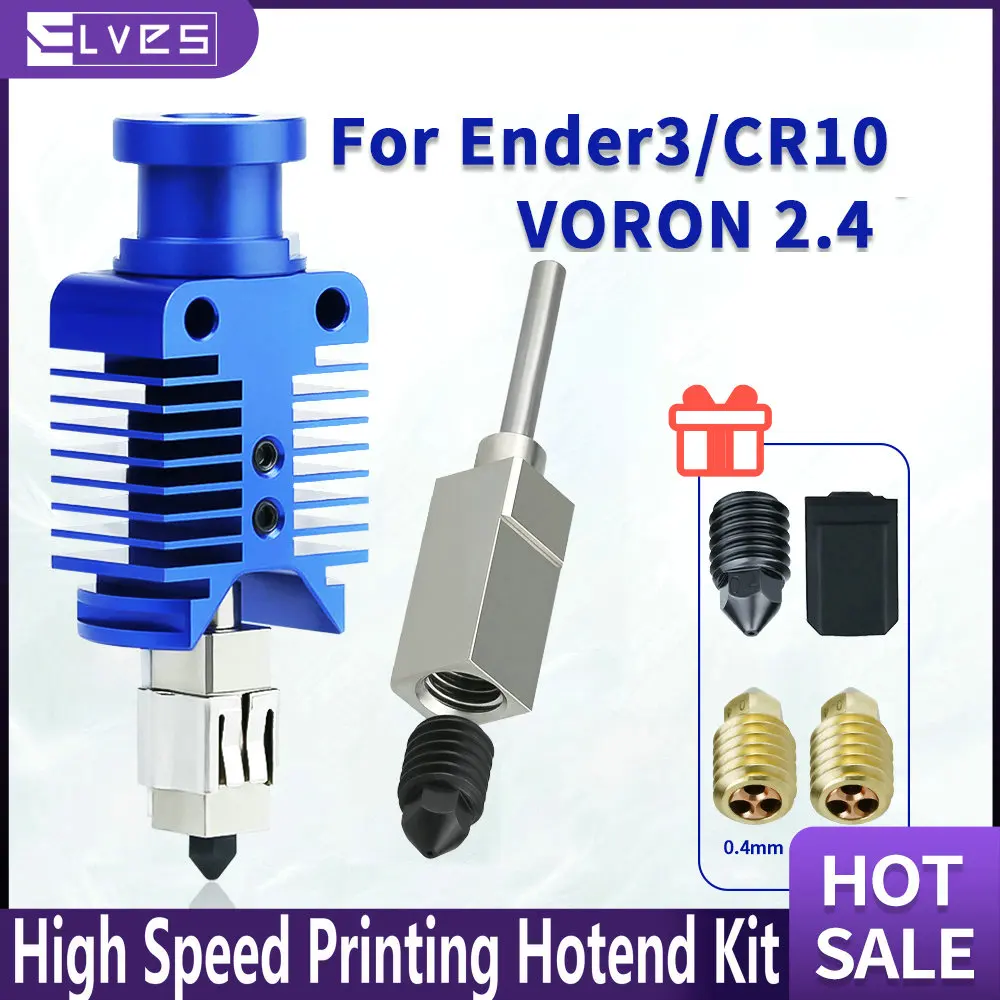 Высокоскоростная печать ELVES Hotend Kit 300 °C сопло из закаленной стали с удлинительным кабелем для 3D принтера Ender3/V2/CR10/VORON2.4
Высокоскоростная печать ELVES Hotend Kit 300 °C сопло из закаленной стали с удлинительным кабелем для 3D принтера Ender3/V2/CR10/VORON2.4