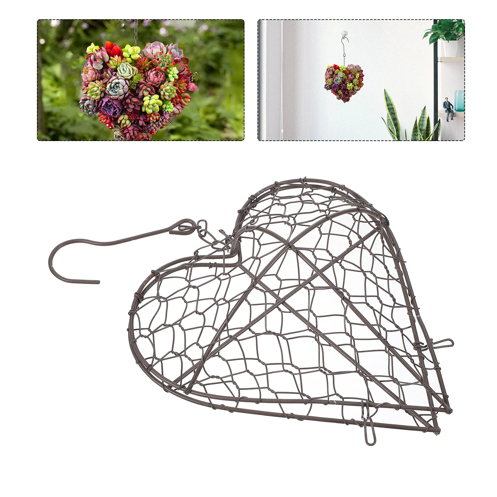 Flat Heart-Shaped Hanging Basket Flower Holder Iron Frame Pot Succulent Decorate Decorative Plant Bar Decoration Wall
Flat Heart-Shaped Hanging Basket Flower Holder Iron Frame Pot Succulent Decorate Decorative Plant Bar Decoration Wall