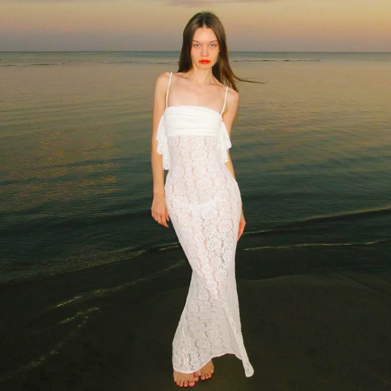 Women's 2024 spring and summer new fashion halter sexy lace low-cut Slim thin package hip dress female
Women's 2024 spring and summer new fashion halter sexy lace low-cut Slim thin package hip dress female