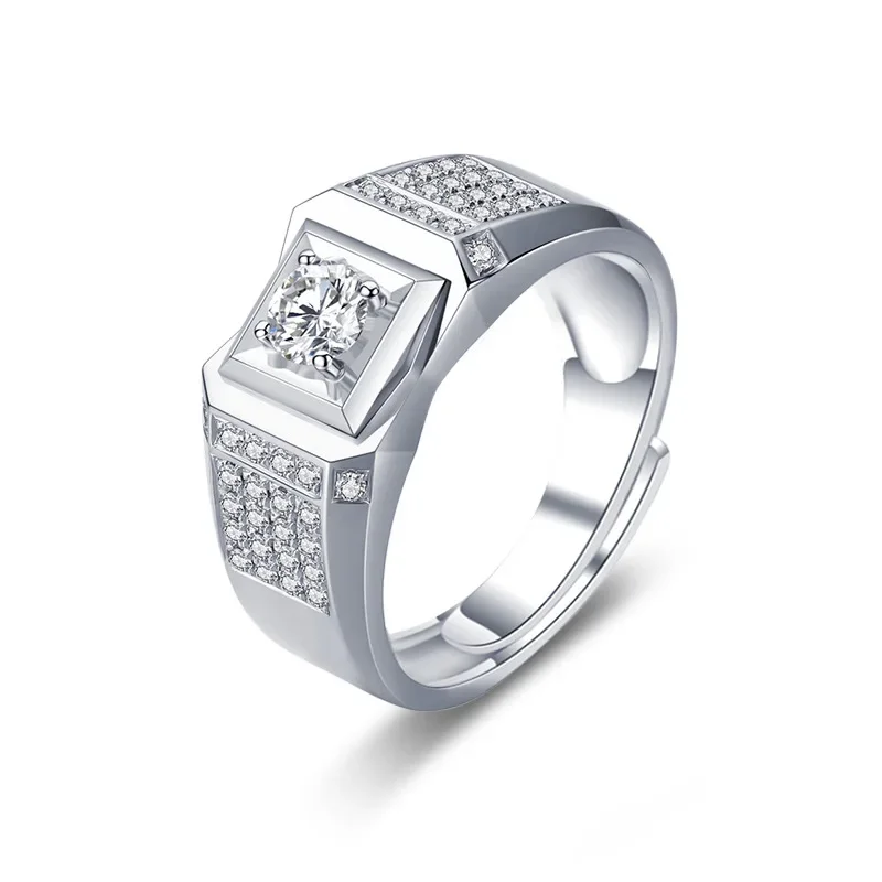 18K gold ring mens trendy men's high-end ruffian handsome moissanite opening adjustable ring jewelry D color
18K gold ring mens trendy men's high-end ruffian handsome moissanite opening adjustable ring jewelry D color