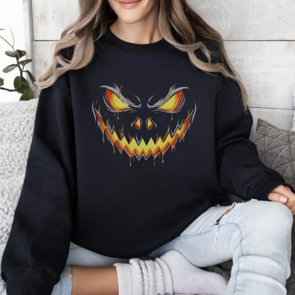 Embroidered Jack O' Lantern Sweatshirt: Spooky Halloween Sweater Autumn and Winter Keep Warm Tracksuit Women Sportswear
Embroidered Jack O' Lantern Sweatshirt: Spooky Halloween Sweater Autumn and Winter Keep Warm Tracksuit Women Sportswear