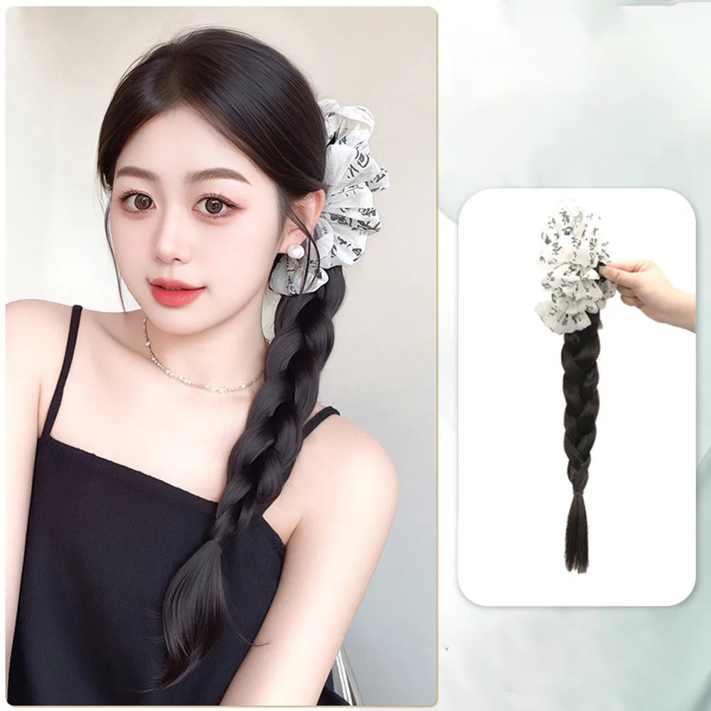Simulated synthetic Wig Ponytail Ink Grip Style New Chinese Style Natural and Versatile Fried Dough Twists Braid 
Simulated synthetic Wig Ponytail Ink Grip Style New Chinese Style Natural and Versatile Fried Dough Twists Braid
