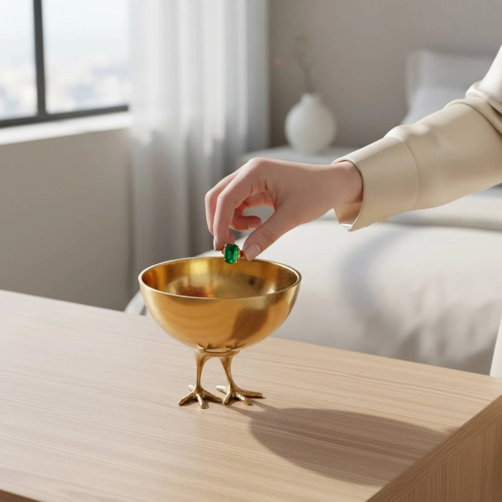 Chicken Foot Bowl New Chinese Design Copper Fruit Bowl Tableware for Coffee Table
Chicken Foot Bowl New Chinese Design Copper Fruit Bowl Tableware for Coffee Table
