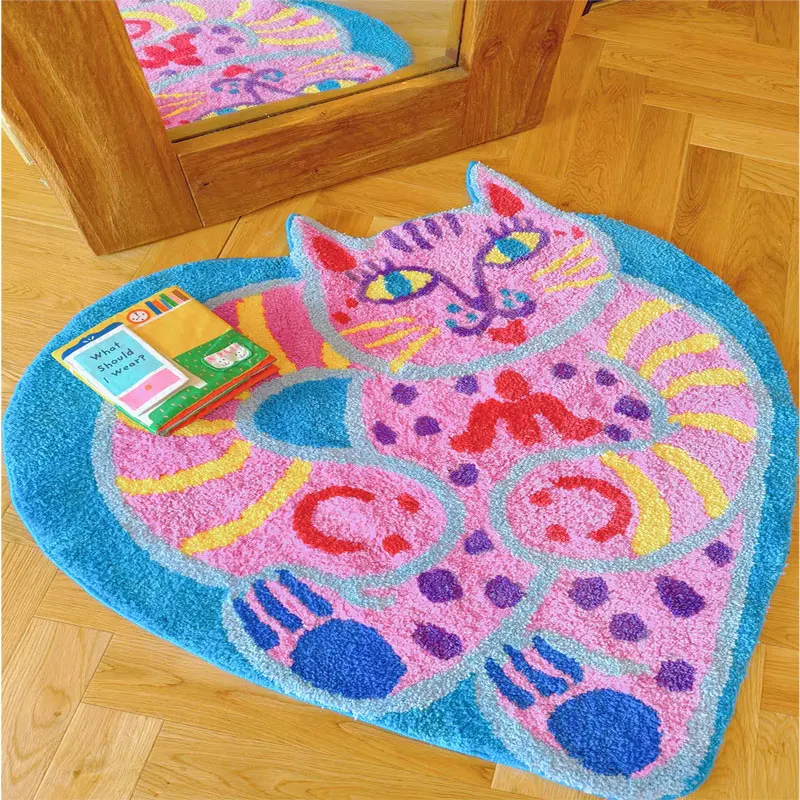 87x90 см Kawaii ковер в форме кошки, нестандартный мягкий плюшевый прикроватный ковер, нескользящий напольный коврик для спальни, коврик для кошек, напольный коврик
87x90 см Kawaii ковер в форме кошки, нестандартный мягкий плюшевый прикроватный ковер, нескользящий напольный коврик для спальни, коврик для кошек, напольный коврик