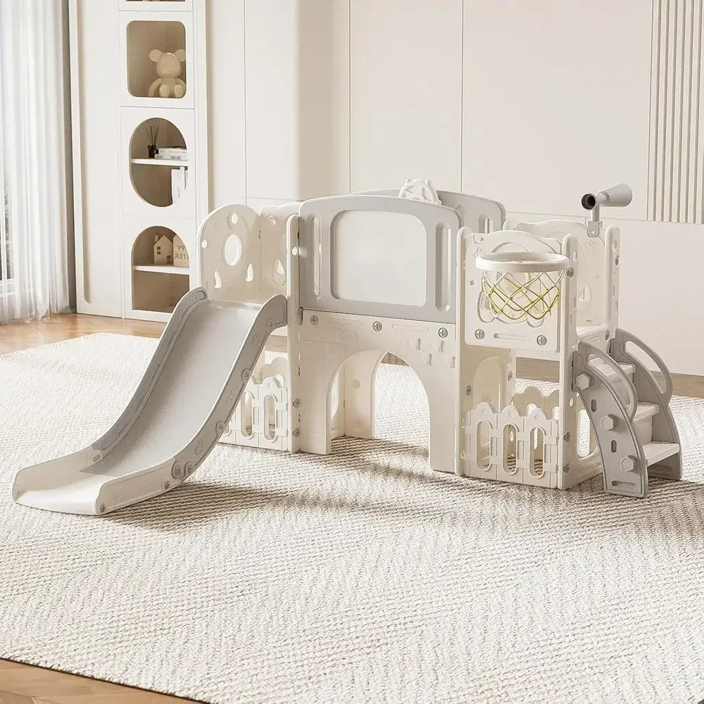 Children's Outdoor Play Slide Set, 1+ Years, with Climber, Basketball Hoop, and Storage
Children's Outdoor Play Slide Set, 1+ Years, with Climber, Basketball Hoop, and Storage